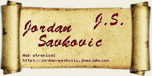 Jordan Savković vizit kartica